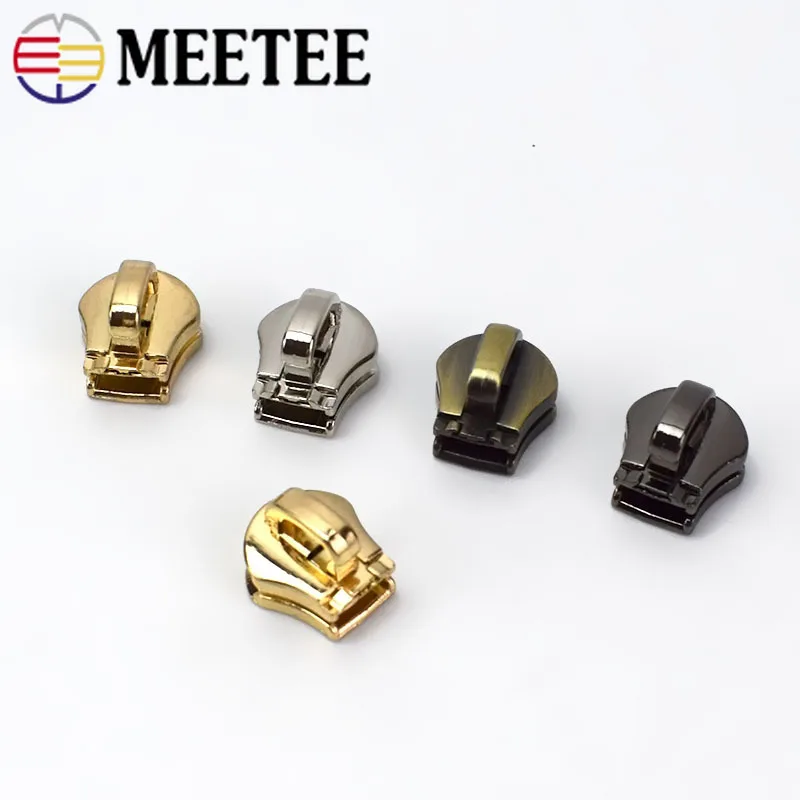 20 шт 8 # Экологичные ползунки для застежки молнии металлической мешок пружинный