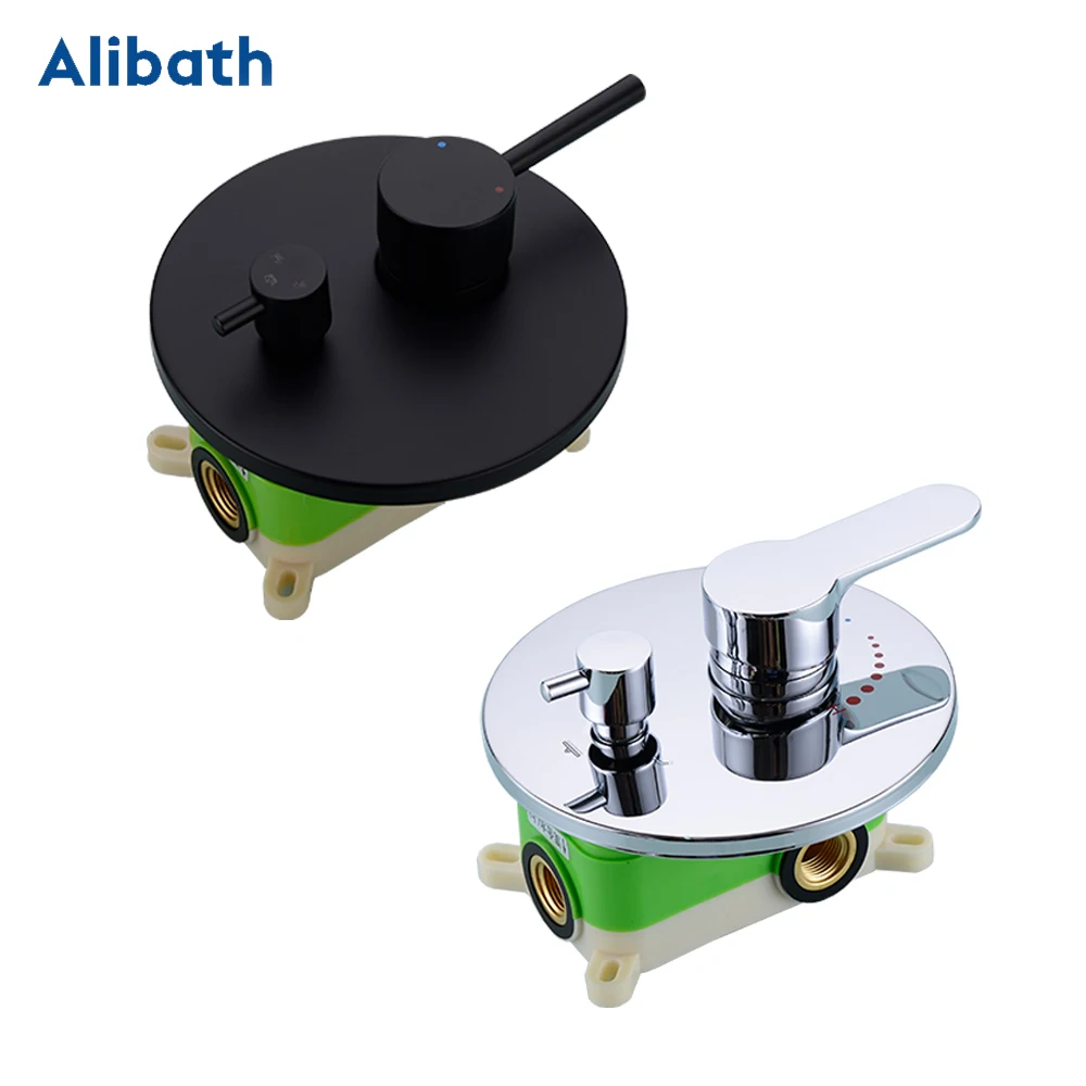 Матовый черный латунный клапан для душа смеситель регулирующий настенный