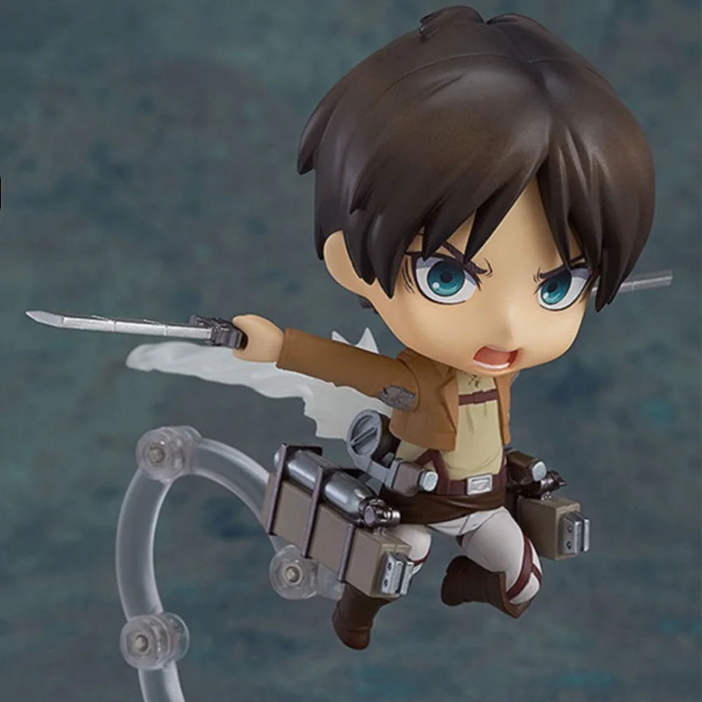 Attack on Titan Levi Ackerman 390 417 Eren Jaeger 375 Аниме Фигурка Nendoroid Ver. ПВХ милые игрушки для детей модель фигурки