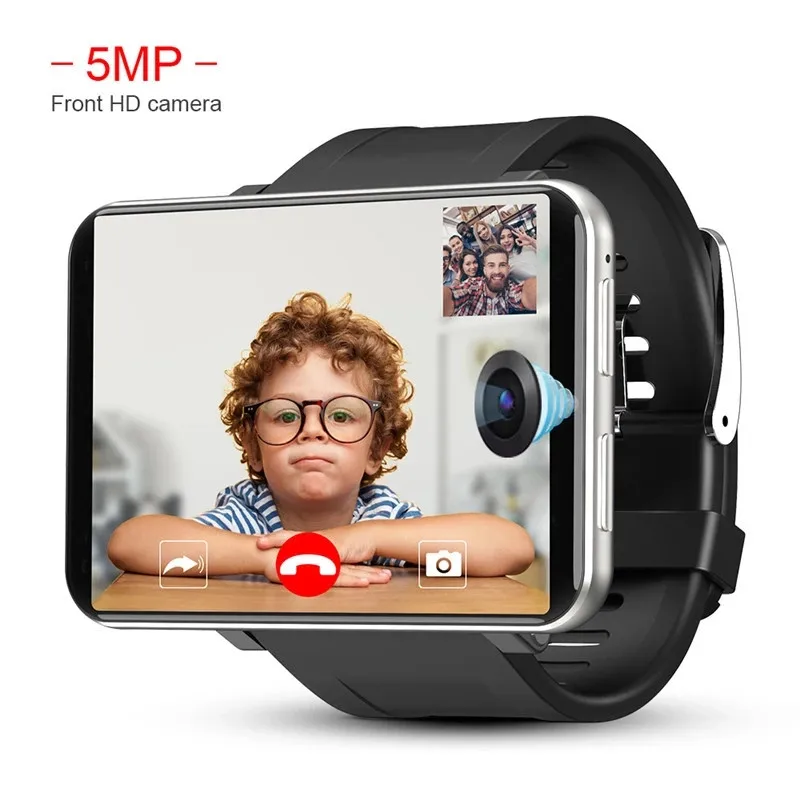 

DM100 Smart Watch 2.86" IPS HD Screen 4G LTE Android 7.1 MTK6739 Quad Core 2700mAh 3GB 32GB / 1GB 16GB Wifi 5MP Smartwatch