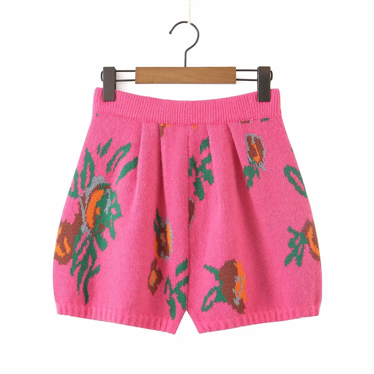 Женский винтажный кардиган с V-образным вырезом и шорты завышенной талией |