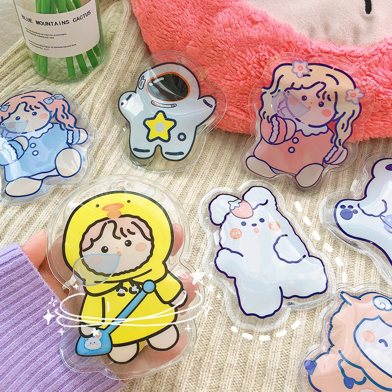 

Мини зимняя многоразовая Гелевая грелка для рук, милый мультяшный мгновенный самонагревающийся обогреватель портативный ручной подогрева...