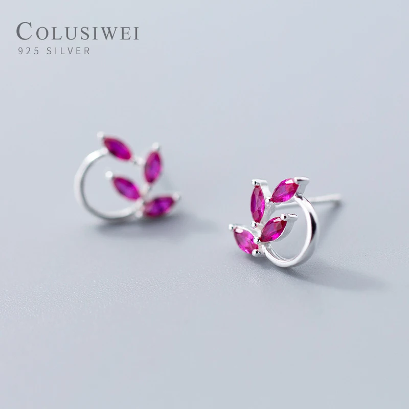 Женские серьги-гвоздики из серебра 925 пробы 3 цвета