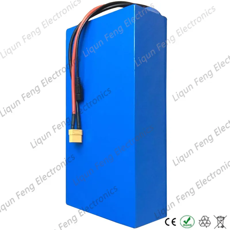 Литий ионный аккумулятор 48 в 20 Ач для электрического велосипеда 1200 Вт чехол из