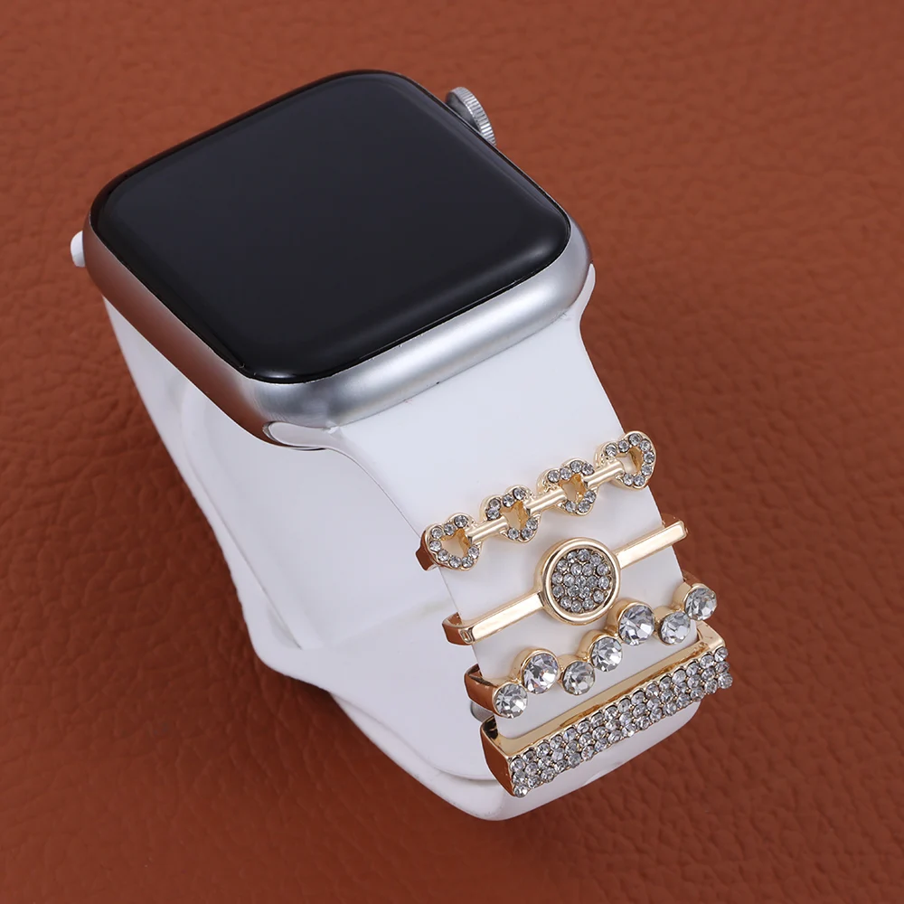 Металлические подвески декоративное кольцо для Apple Watch ремешок с алмазным