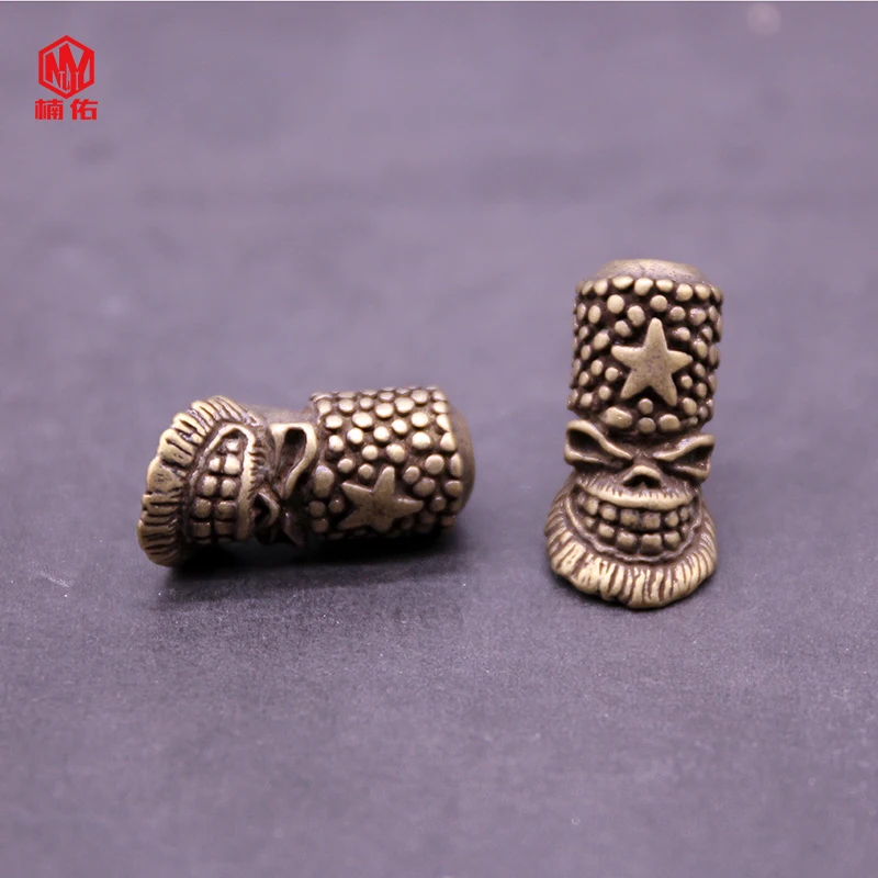 

1 шт. Ретро латунные медные бусины с ножом звезда дьявол бусы на веревочке DIY Подвески с ремешком