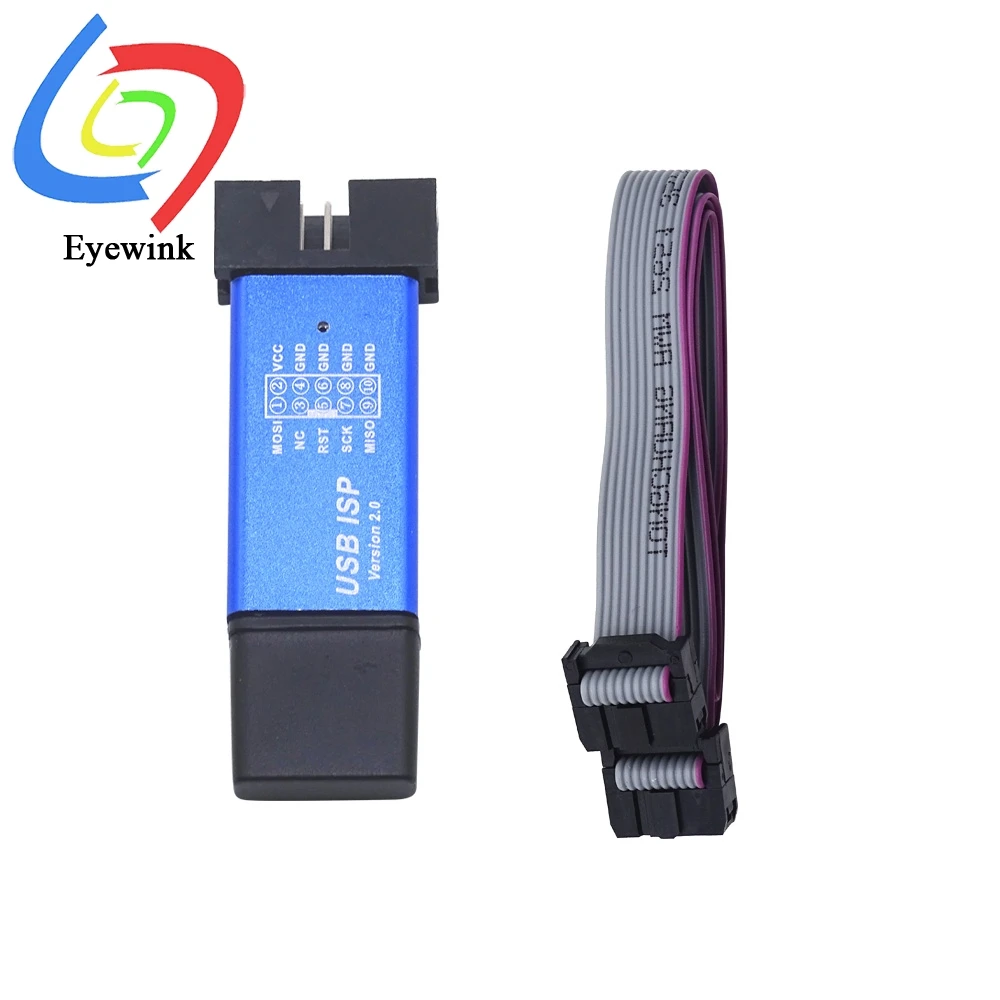 USB ISP USBISP USBASP ASP программатор в алюминиевом корпусе для 51 ATMEL AVR WIN7 64 (случайный