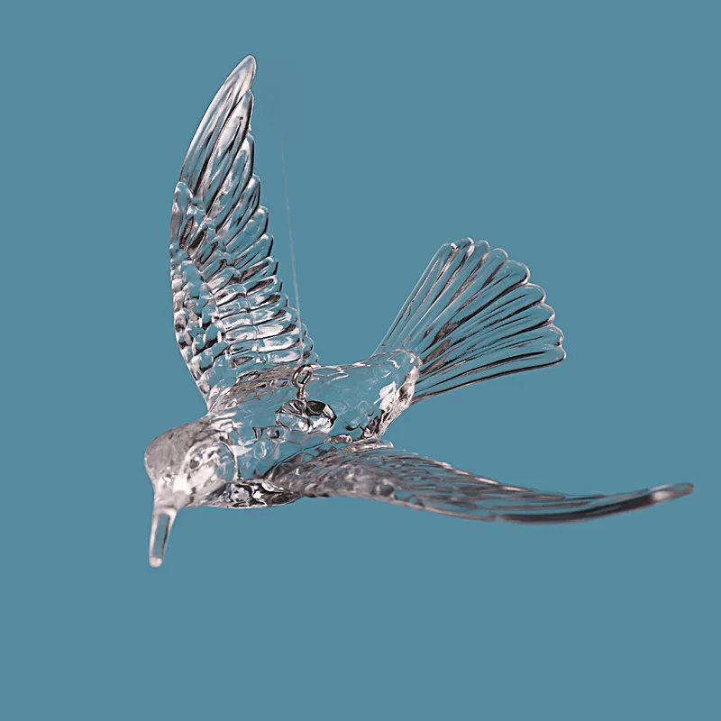 Colgante de cristal transparente acr&iacute;lico de alta calidad, decoraci&oacute;n para celebraci&oacute;n de boda rom&aacute;ntica, colibr&iacute;, a&eacute;reo, 20 Uds.-5