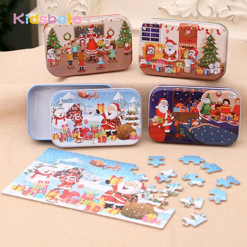 

60 Piece Puzzle Toddler Educational Development Kids Toy Intelligence Santa Claus Jigsaw Puzzle For Kids Christmas Gift