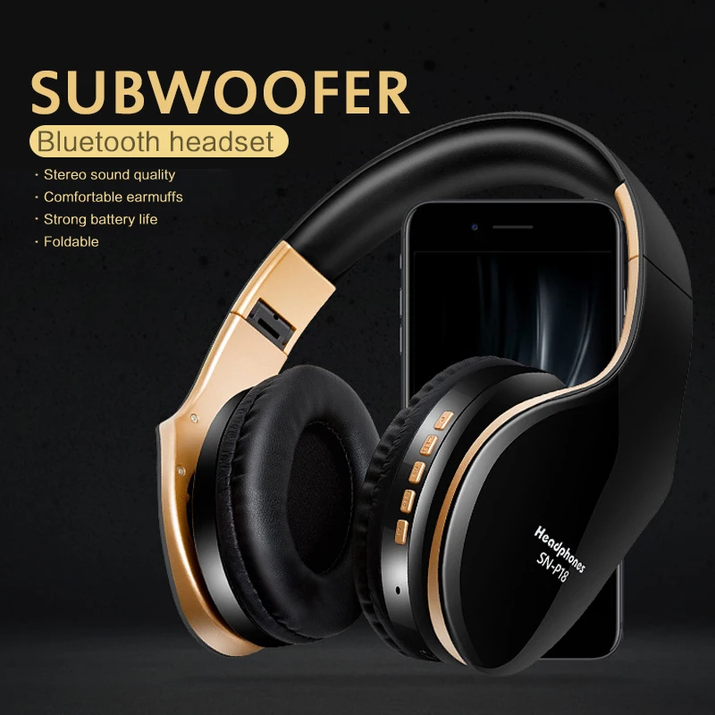 

360 Surround Sound Volume Wireless Earphones Bluetooth 4.0 3 Colors Portable Headphones Soft Wear Voice Control Sport Headset