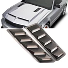 2 шт. универсальные вентиляционные отверстия для капюшона, вентиляционная панель для охлаждения воздуха для впускного капюшона Mustang, самоклеящаяся оконная панель для охлаждения, Черная