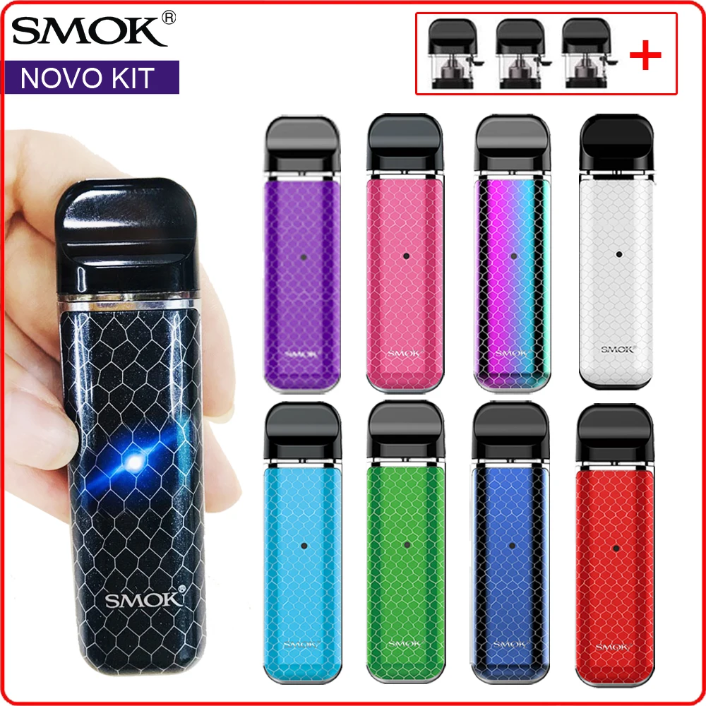 SMOK Novo комплект, свежий пар, анти-протекающая мини-ручка для вейпа, ручка с аккумулятором 450 мАч, стручки с катушкой, картридж, резервуар против Норд, комплект