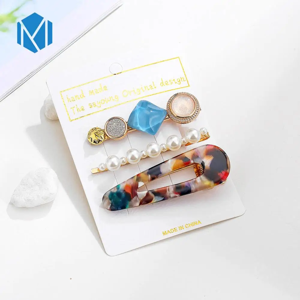 3pcs drop colorful M MISM INS Круглый корейский Кристалл Сплав заколки для волос Макарон цвет заколки BB шпильки Заколки для женщин обувь девочек аксессуары для волос - Цвет: 3pcs drop colorful