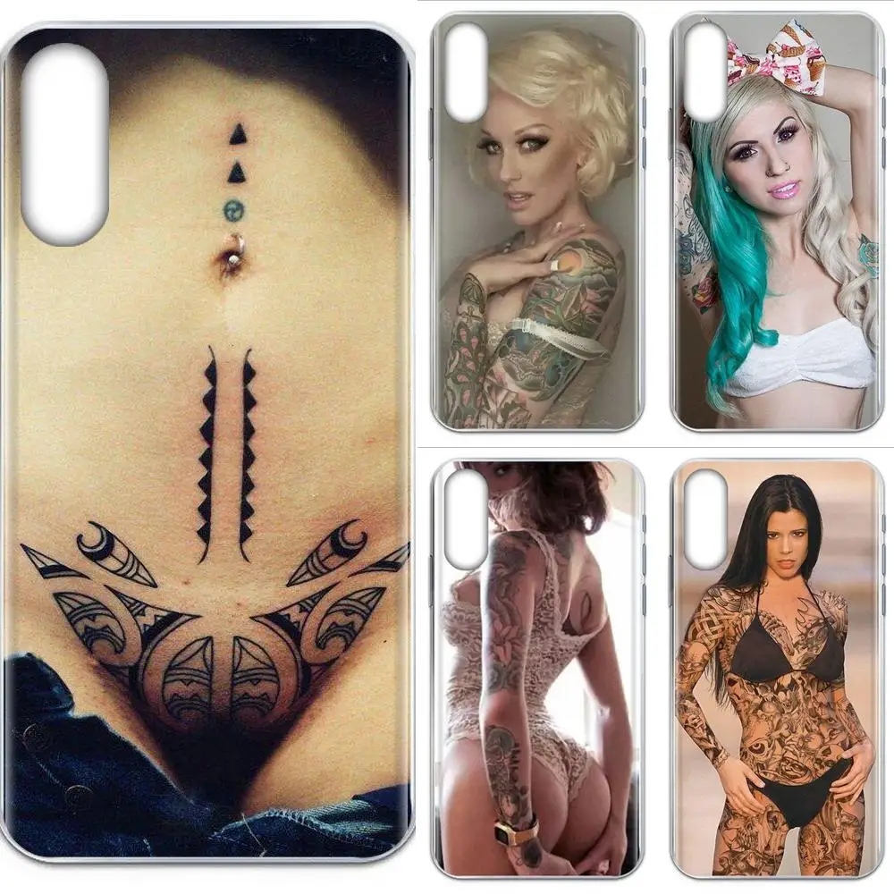 Привлекательный красивый чехол из ТПУ с изображением девушки-тату для Samsung Galaxy Note