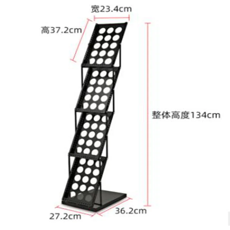 Односторонний складной стеллаж для информации А4 рекламный железный газет