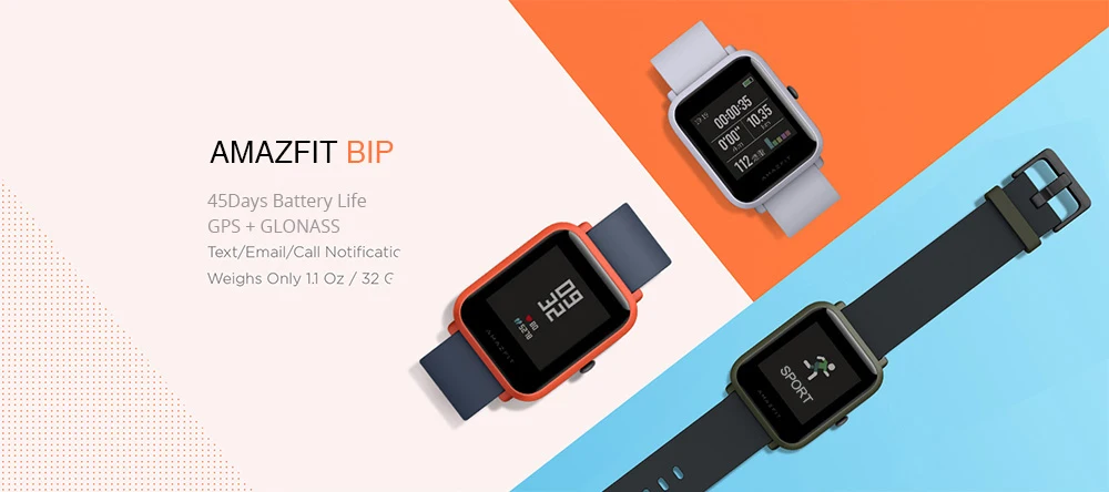 Amazfit bip Смарт-часы, глобальная версия, английский/испанский/русский gps, умные часы для Android iOS монитор сердечного ритма