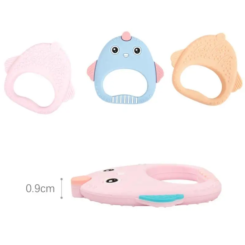 Новорожденные Силиконовые Прорезыватели еда град курица мультфильм шаблон