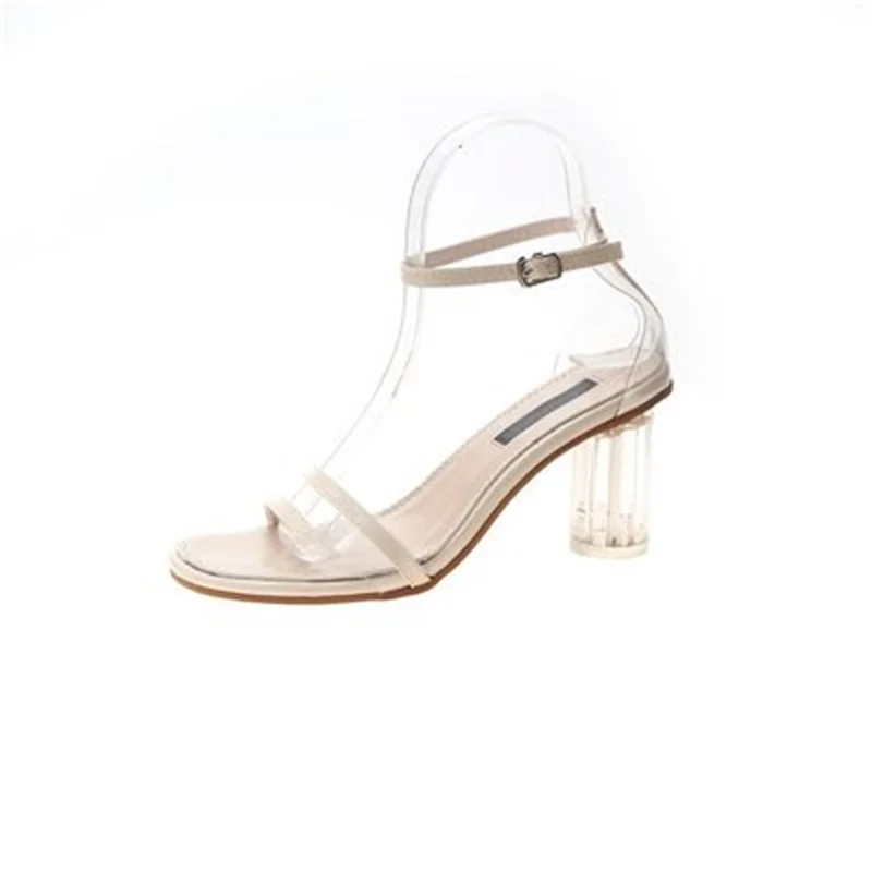 Женские босоножки на среднем каблуке с открытым носком | Обувь