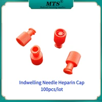 100pcs disposable heparin cap intravenous needle stopper for pet pharmacies medical supplies intravenous indwelling needle plug