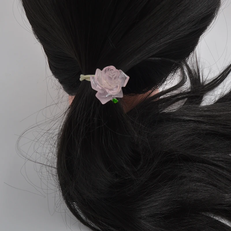 Резинка для волос с розами девочек не повреждает шнурок милая резинка принцессы