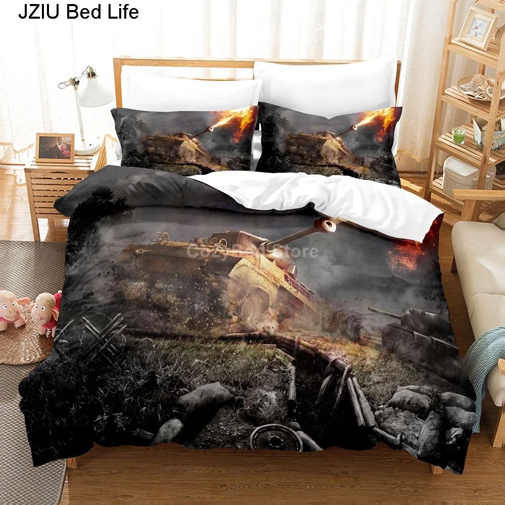 Модный комплект постельного белья танк войны комплекты с 3d пододеяльником