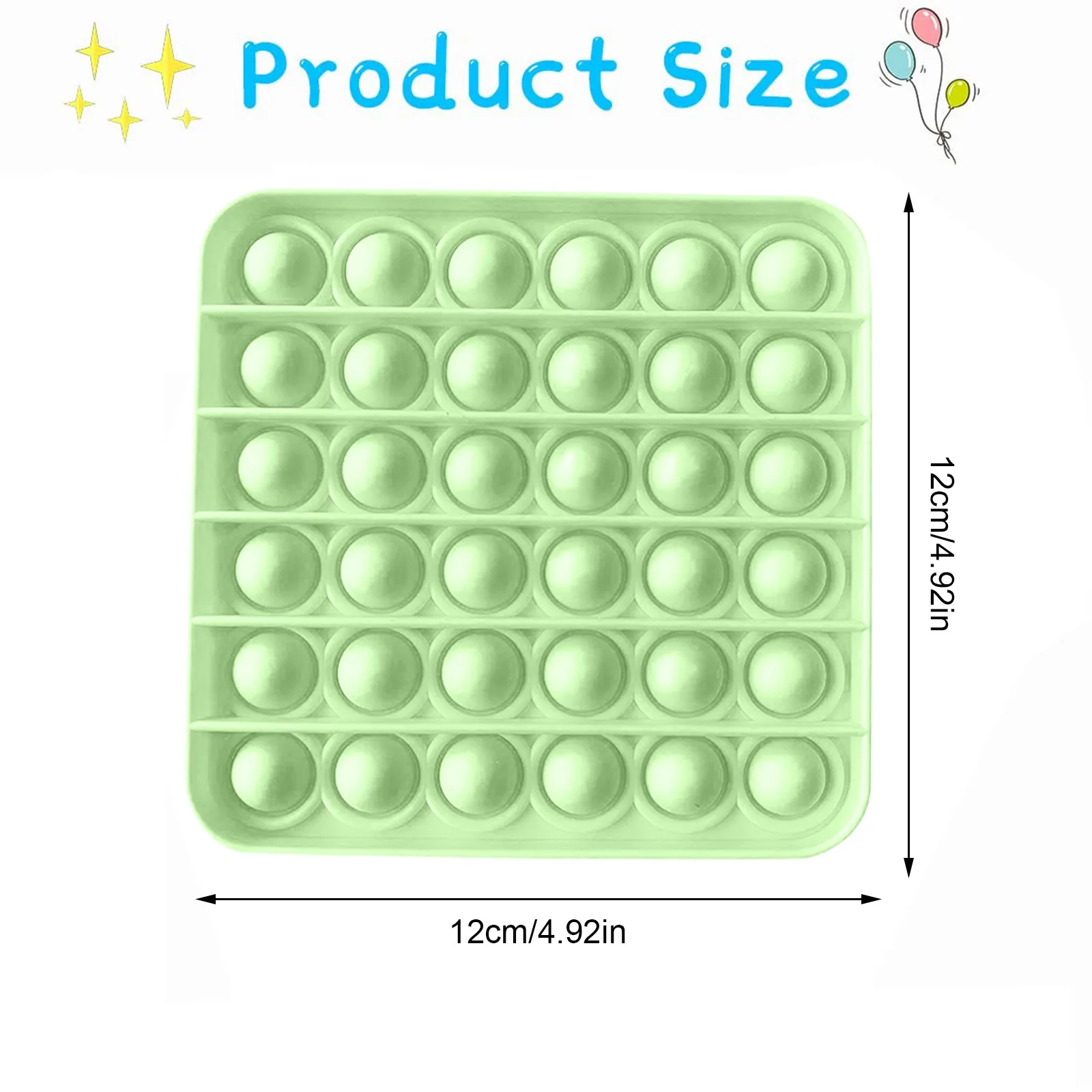 

Bubble Popping Game Glow in The Dark Push Bubble Fidget Sensory Toy Autism Special Needs Stress Reliever Increase Focus Toy