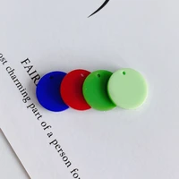 colorful solid color acrylic resin 15mm round patch diy jewelry necklace earrings ear studs material accessories