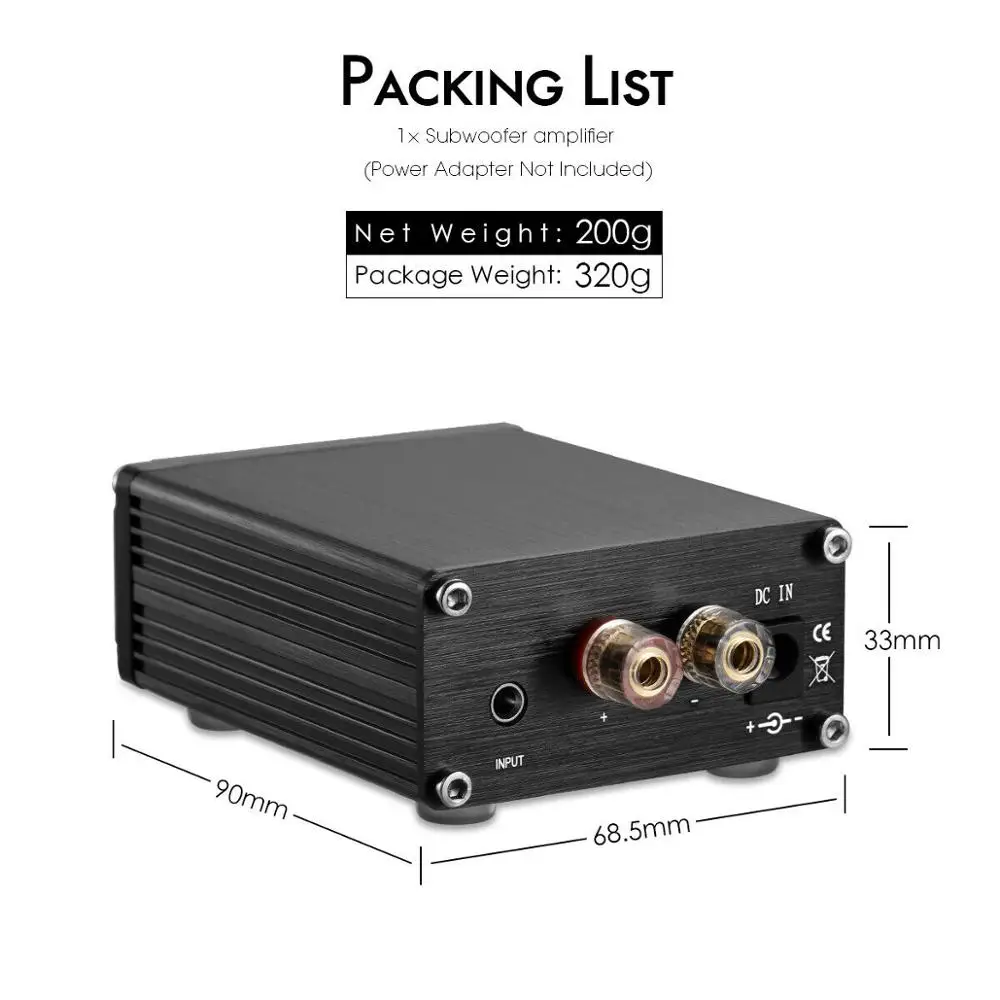 Douk аудио hi-fi 100 Вт мини TPA3116D2 сабвуфер/полночастотная мощность моно-усилитель канала цифровой аудио усилитель