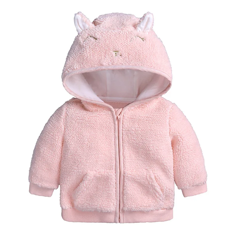 

2021 Winter autumn baby girls boys coat fashion casual long sleeve ears cotton jackets children Outerwear overcoats kids clothes