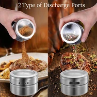 magnetic spice jar set with stickers stainless seasoning sprays tools seasoning bottle steel spice storage tins container pepper