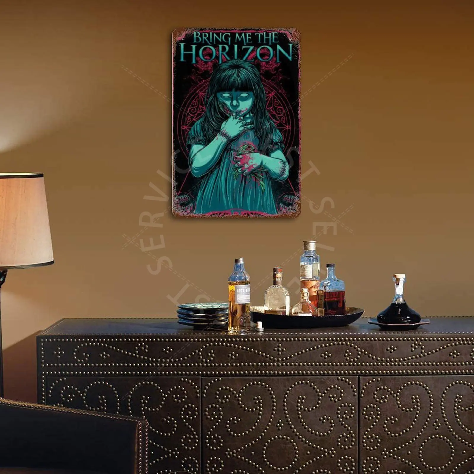 

Horror Movie Poster Vintage Plaque Sign Bar Home Wall Decor Signs Retro Metal Poster Tin Sign Man Cave Pub kitchen Plates