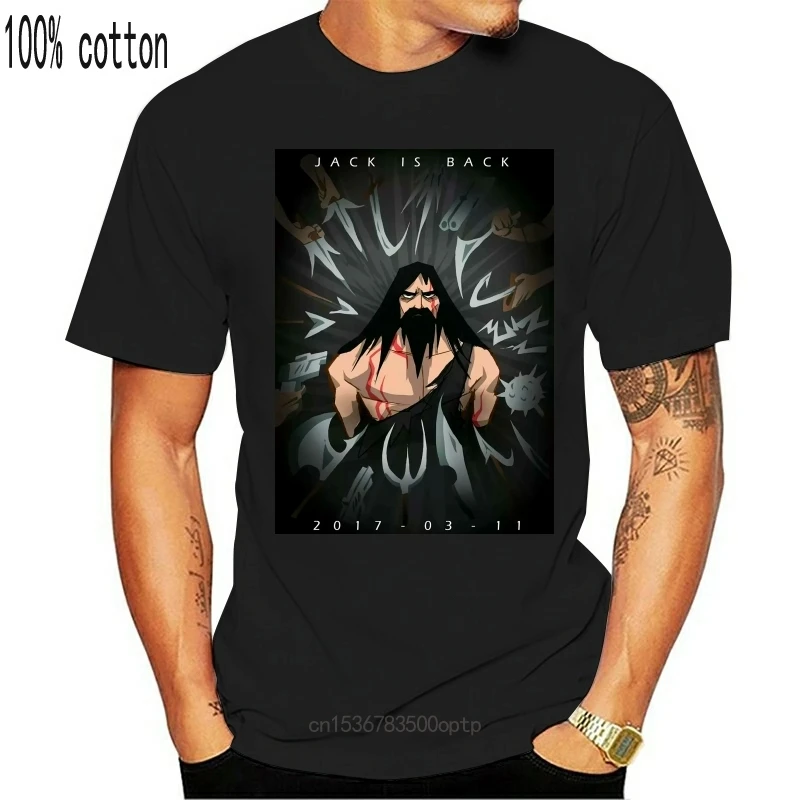 

New Samurai Jack, John Wick 2 Style Mens Black T Shirt Size S-3XL Cool Funny T-Shirt Men High Quality Tees