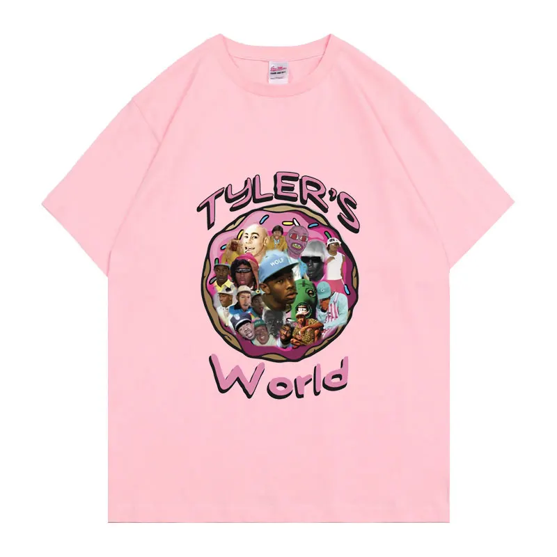 

Golf Wang Tyler The Creator Tylers Men's and Women's World Graphics Print T-Shirt Cotton Short Sleeve Hip Hop Clothing