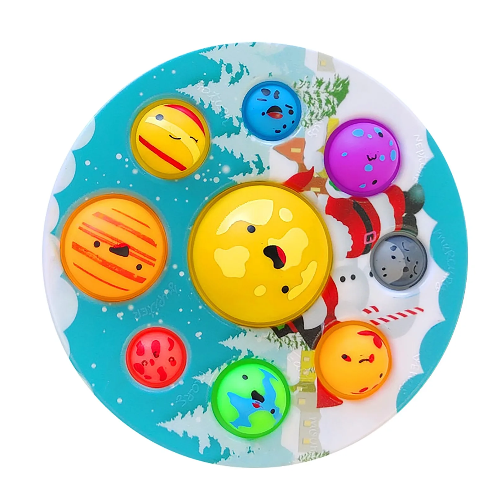 

Christmas Push Bubble Fidget Sensory Toy Autism Special Needs Stress Reliever Funny Anti-stress Hand Toys zabawki dla dzieci