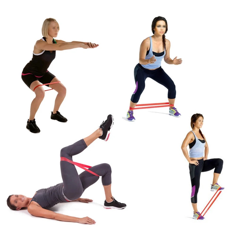 Набор для домашнего тренажерного зала фитнеса с колесиком 8 форм Резиновая лента