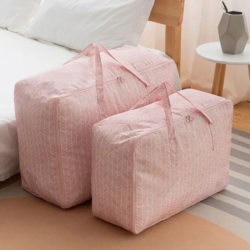 

New Waterproof Portable Clothes Storage Bag Organizer Folding Closet Organizer For Pillow Quilt Blanket Quilt Bag Organizer