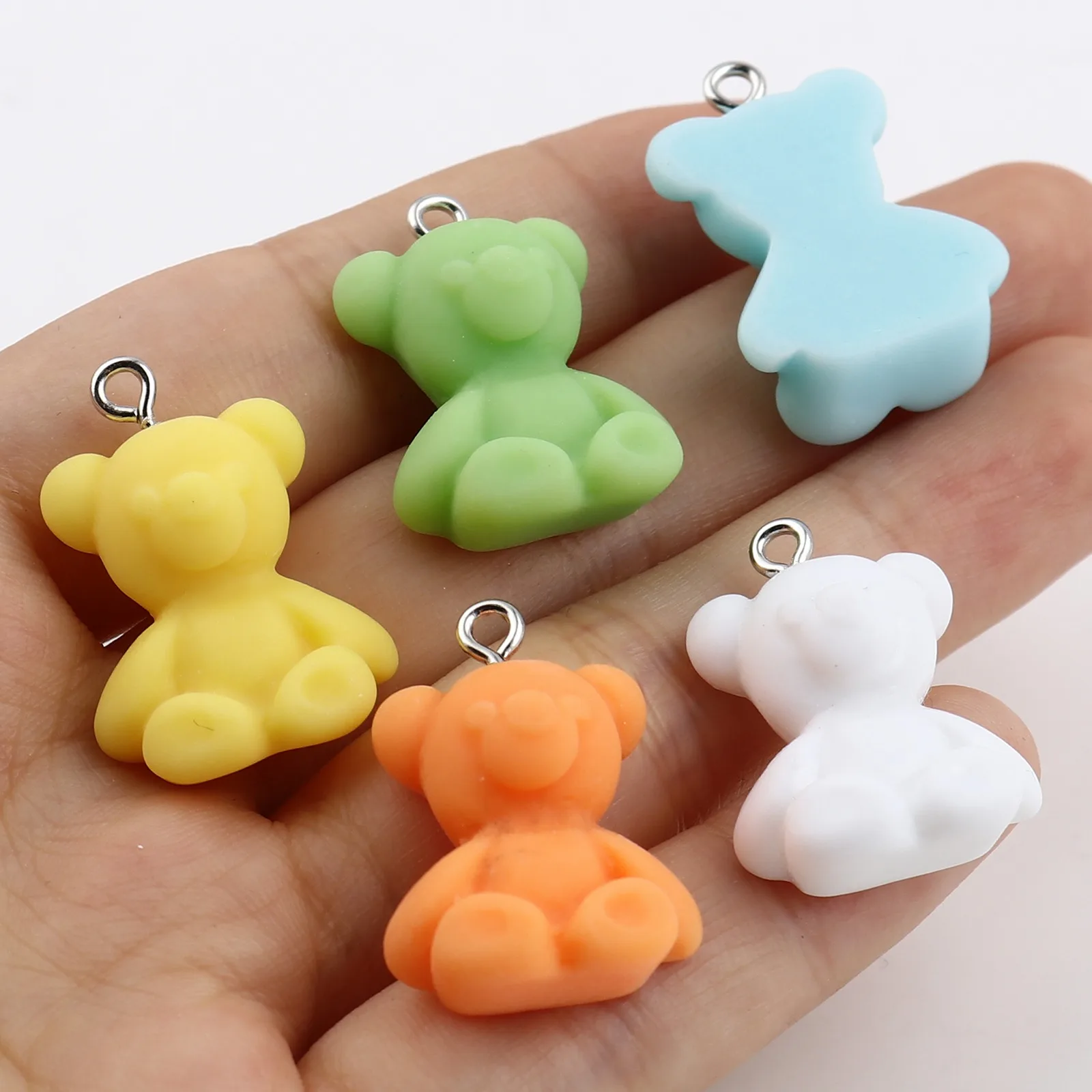 

Doreen Box Fashion Resin Charms Bear Animal At Random Color Frosted Pendants DIY Making Earrings Jewelry,1Packet (10PCs/Packet)