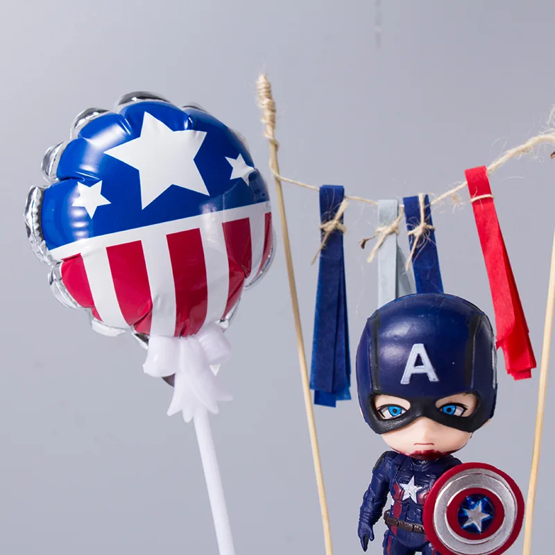 6 шт. пластиковые украшения для торта мстители | Дом и сад