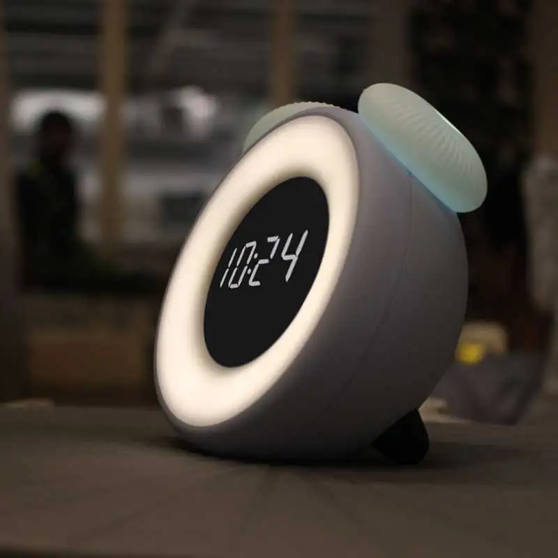 Светодиодный смарт-цифровой современный Будильник Snooze тихий перезаряжаемый