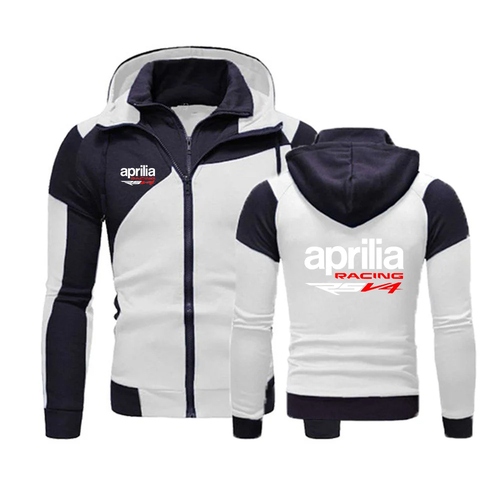 Мужская флисовая толстовка на молнии Aprilia Racing RSV4 в стиле Харадзюку хлопковая