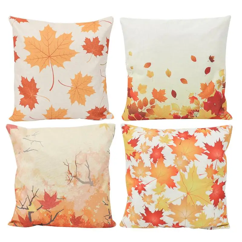 

4pcs Thanksgiving Pillowcases Pillow Covers Festival Pillowcases Home Decors