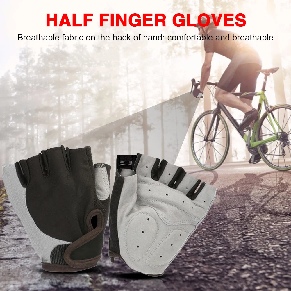 

Half Finger Cycling Hiking Gloves Breathable Anti-Slip Anti-Sweat Sports Gloves Biking PortableDustproof Cycling Part