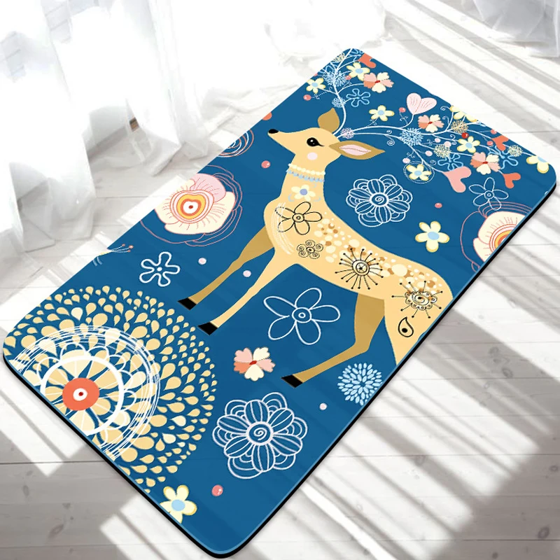 Хит коврик для йоги нескользящий с принтом замша толстый легкий упражнений