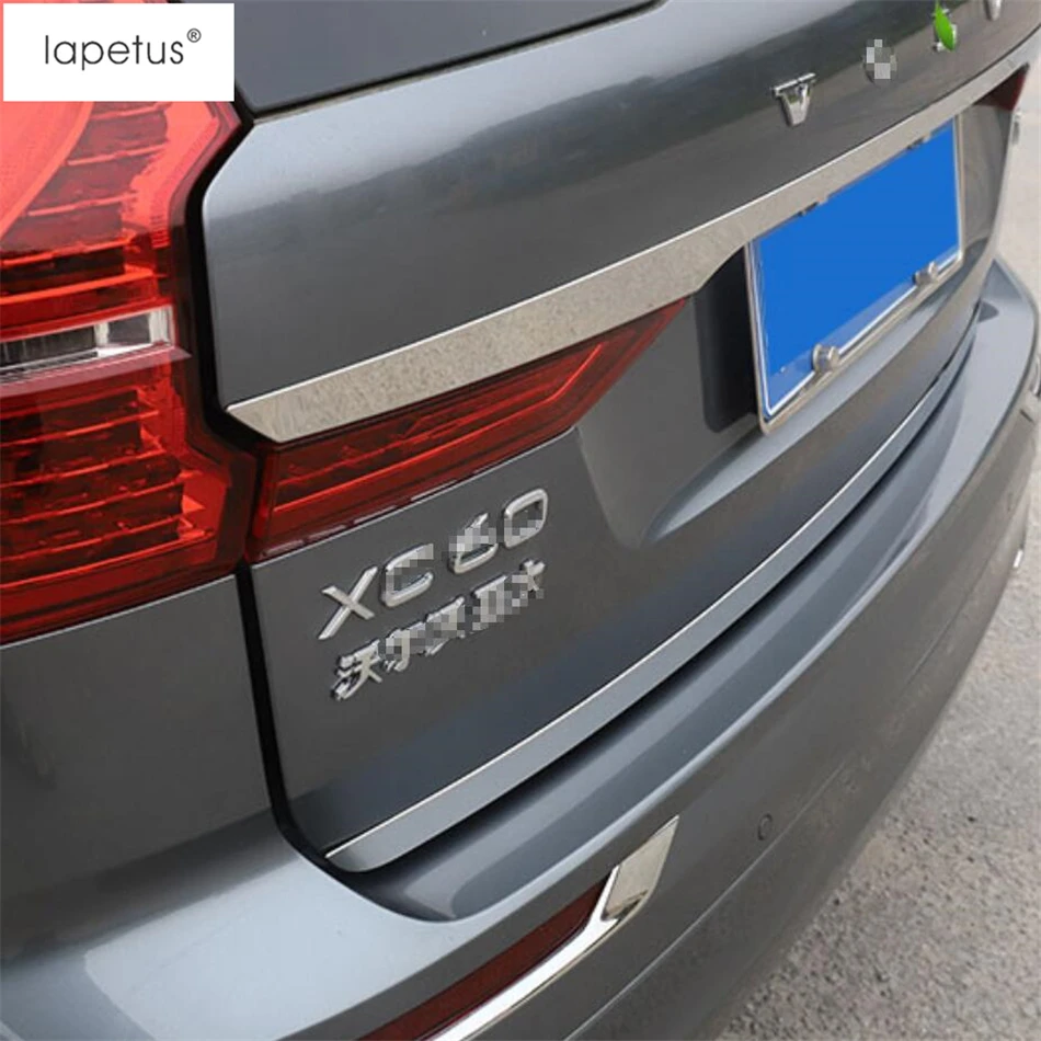 Lapetus аксессуары подходят для VOLVO XC60 Задняя Крышка багажника отделка багажника Люк задняя дверь Молдинг загрузки Гарнир Полосы комплект