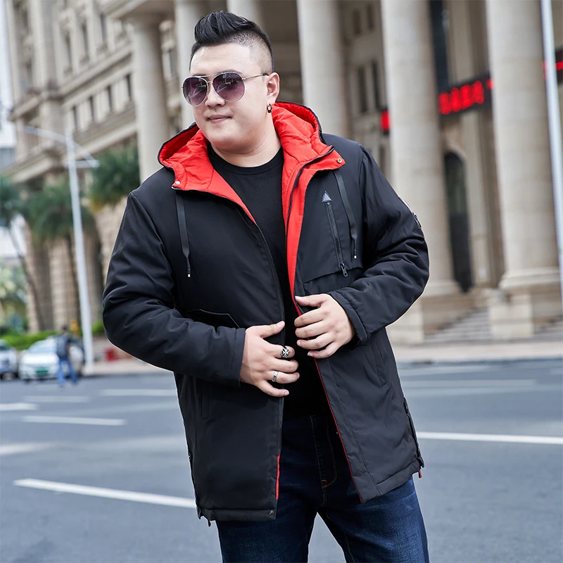 

Winter Jacket Men Thick Parkas Casual Jackets Windproof Warm Winter Coat Mens Hooded jacket Plus Size 10XL 9XL 8XL 7XL 6XL Black