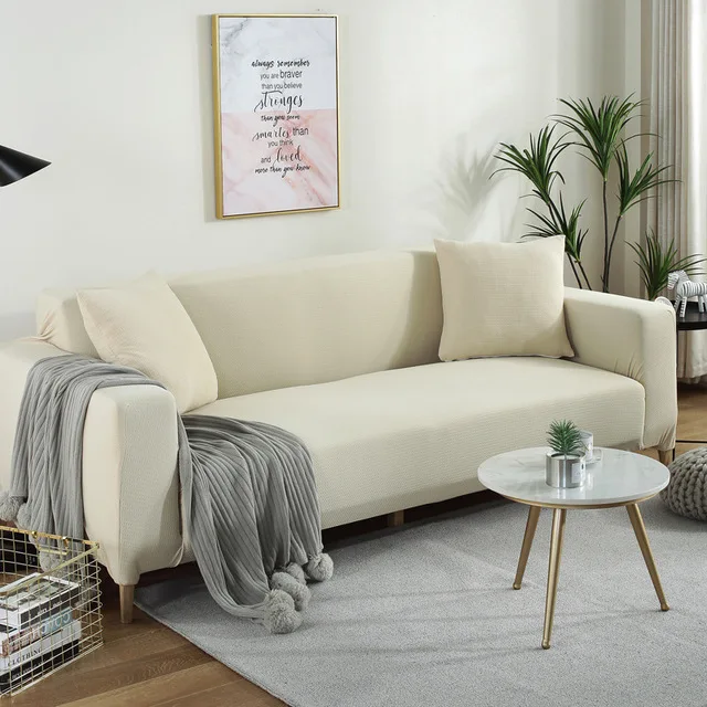 Beige 12 Стрейч диван крышка четыре сезона все включено Универсальный диванных чехлов эластичность чехол для дивана Чехлы для 1/2/3/4 местный Гостиная - Цвет: Beige 12