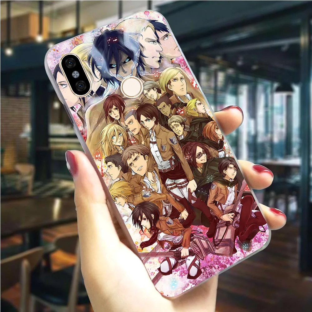 Чехол для телефона Pocophone F1 Attack on the giant Cover Mi A1 A2 Lite 5X 6X 6 8 9 9se Mix 2S 9T Pro CC9E CC9 A3 |