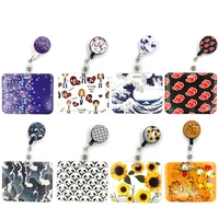 cute credit card cover lanyard bags retractable badge reel student nurse exhibition enfermera name cards id card holder chest