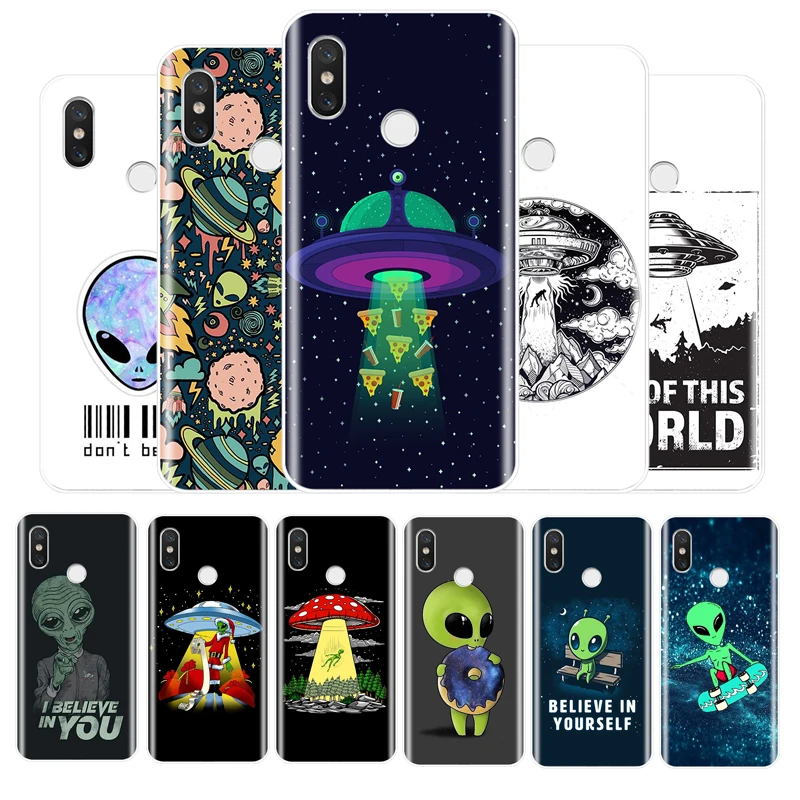 Эстетика милый мультяшный Космический Чехол для телефона alien xioami 4 4S 5 5S 6 8 9 Lite Plus