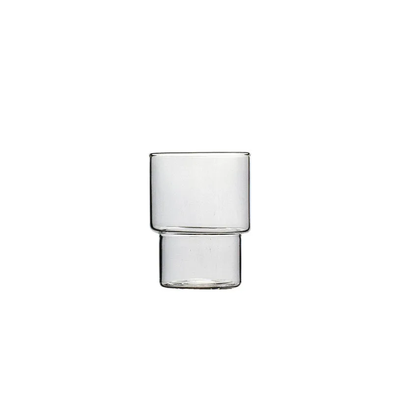 Short glass cup Прозрачная стеклянная бутылка для холодной горячей воды и чашка Коктейльные соки молочный цветок чай кофе стеклянная чашка для воды Кухня Офис питьевой стакан - Цвет: Short glass cup